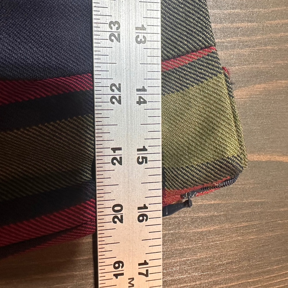 Blarney Woollen Mills Plaid Wool‎ Pencil Skirt Green Navy Red Made in Ireland - Picture 5 of 7